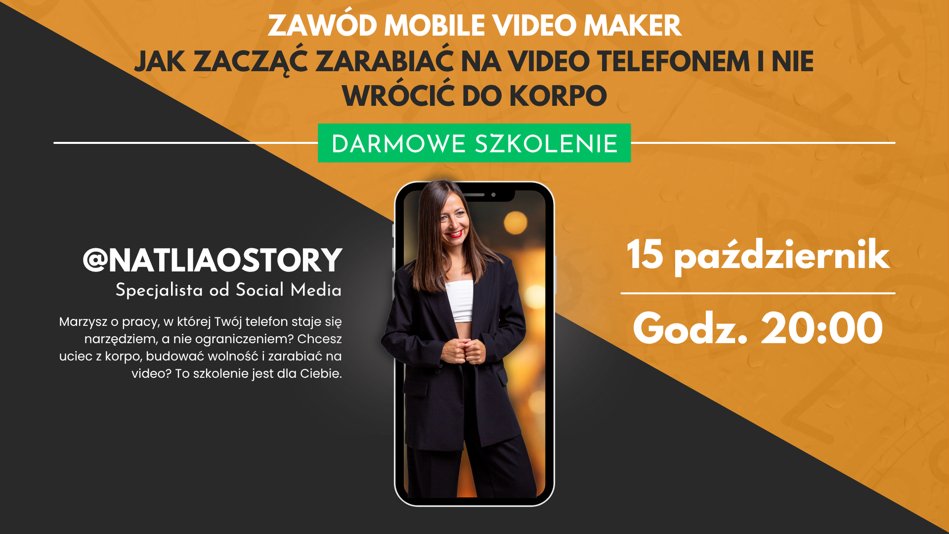 Bezplatne szkolenie: Zawód Mobile Video Maker – jak zacząć zarabiać na mobile video